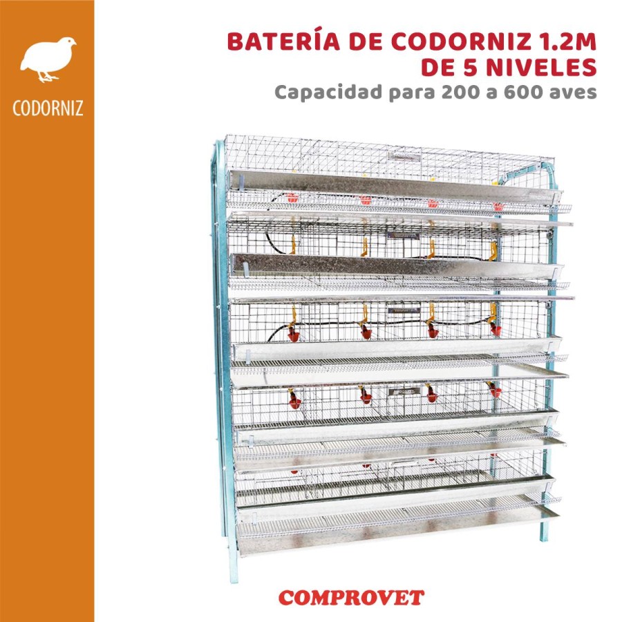 BaterÃ­a de Codorniz de 1.2m de 5 niveles.