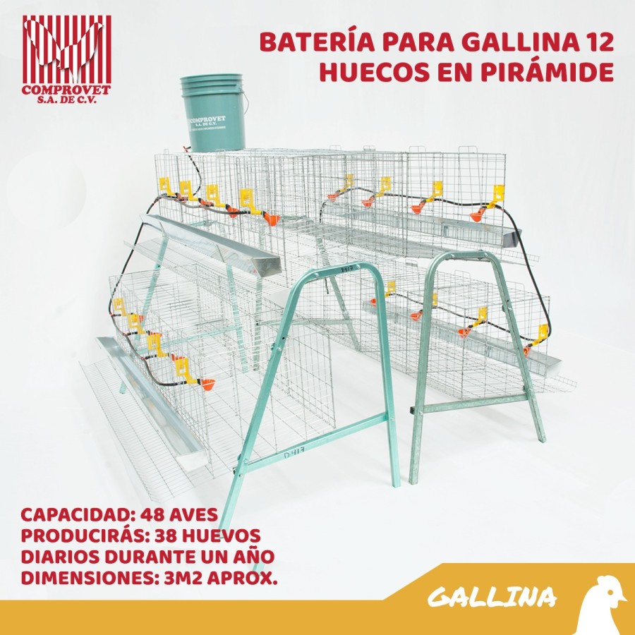 �BaterÃ­a de Gallina de 1.5 m de 4 secciones - 2 niveles