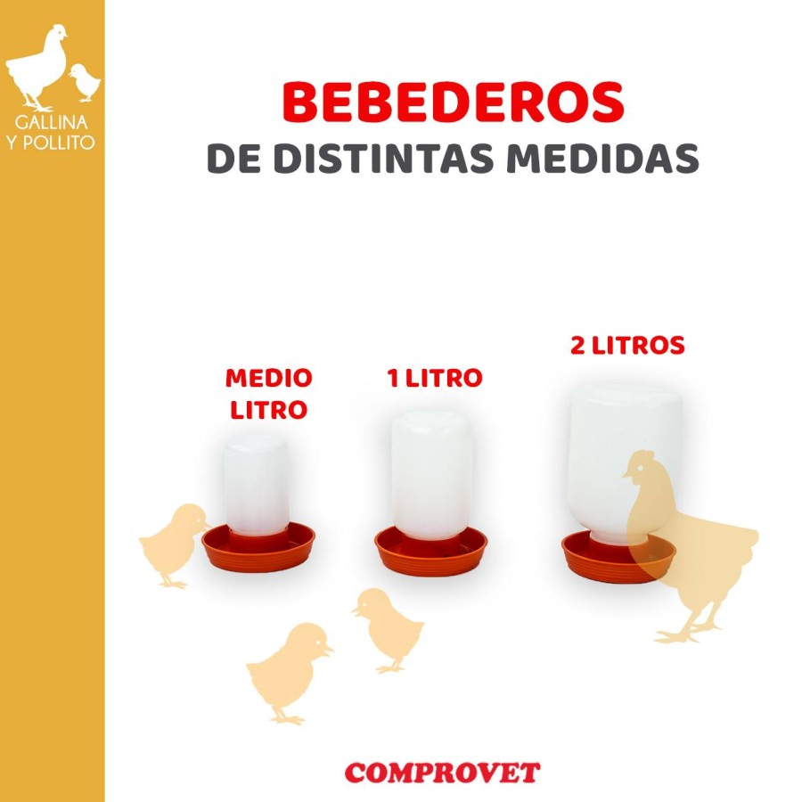 Bebedero de Plástico de 1/2 Litro