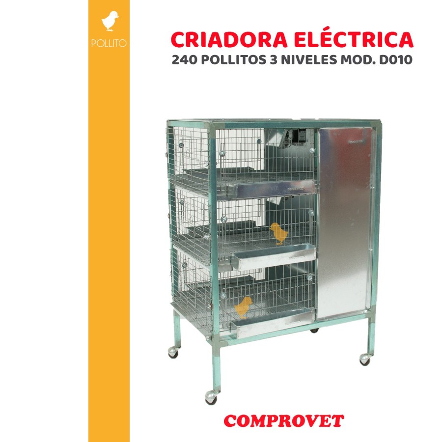Criadora Eléctrica para 240 Pollitos de 3 Niveles
