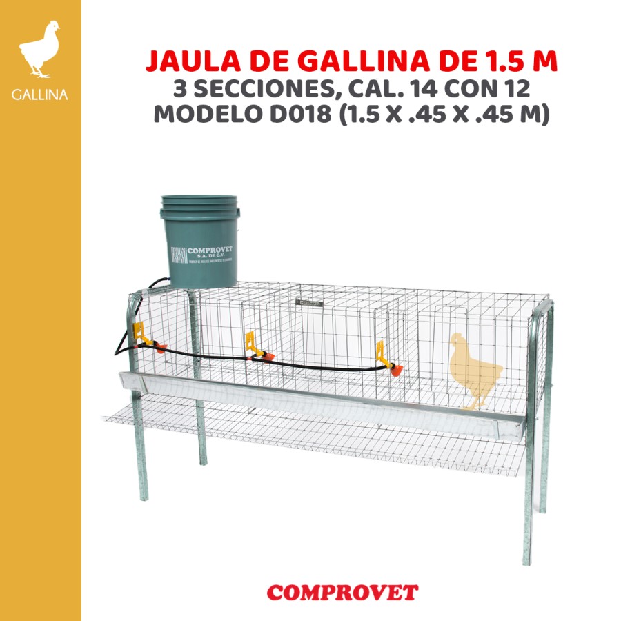 Jaula de Gallina de 1.5 m