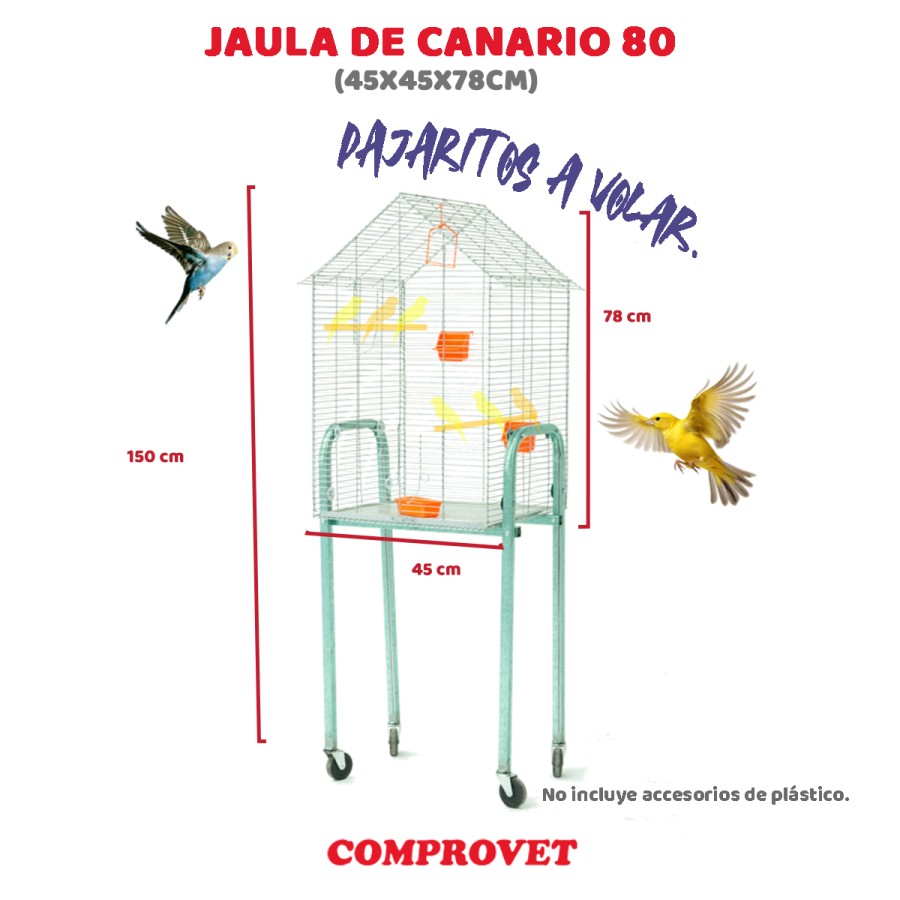 Jaula canario 80 con base.