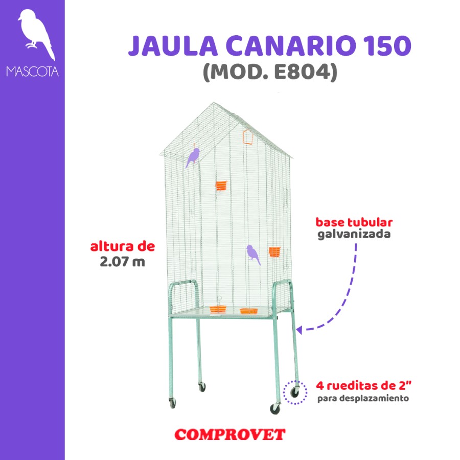 Jaula canario 80 con base.